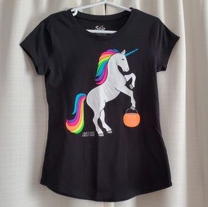 Girl's unicorn Halloween glow in the dark t-shirt